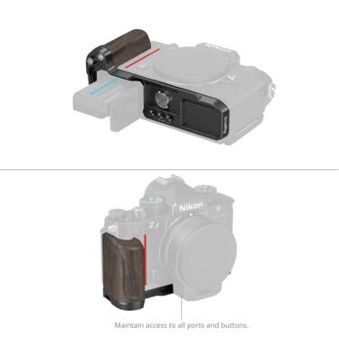 SmallRig 4801 L-Shape Mount Plate with Wooden Handle for Nikon Z f